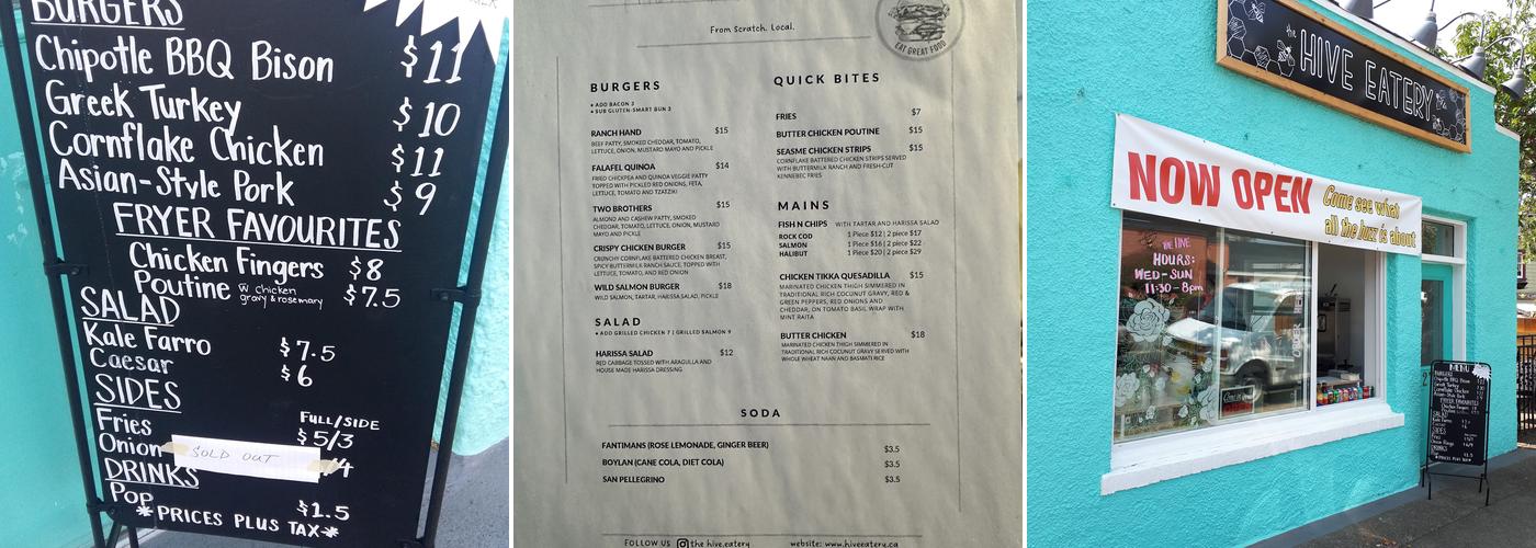 The Hive Eatery Menu