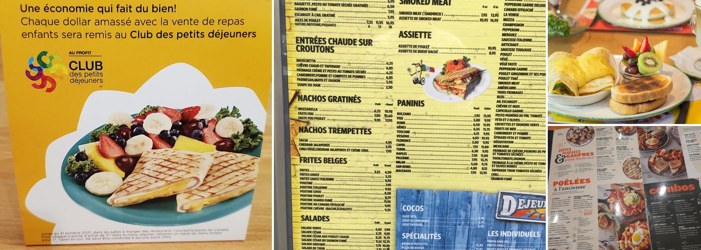 Cora (Cora déjeuners) Menu