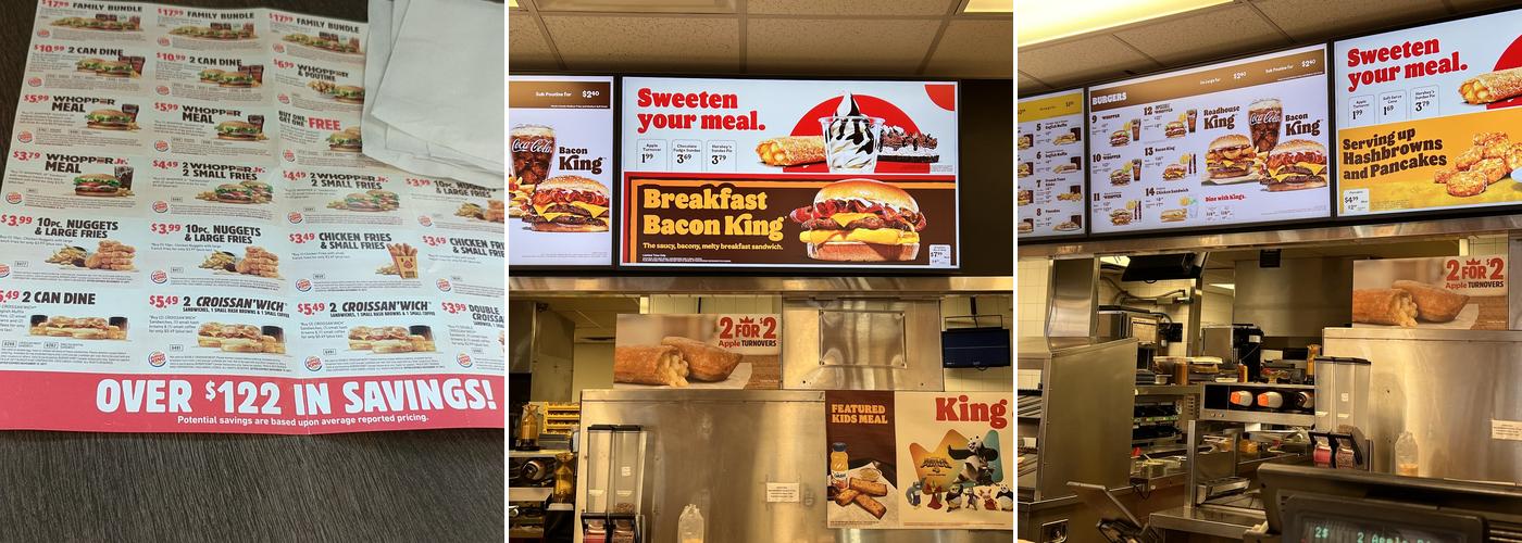 Burger King Menu