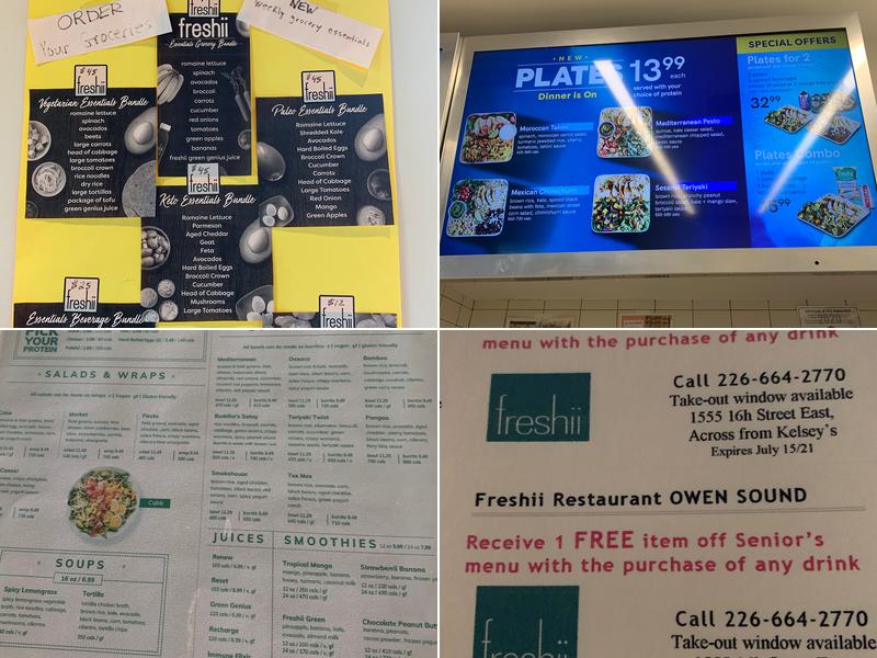 Freshii Menu