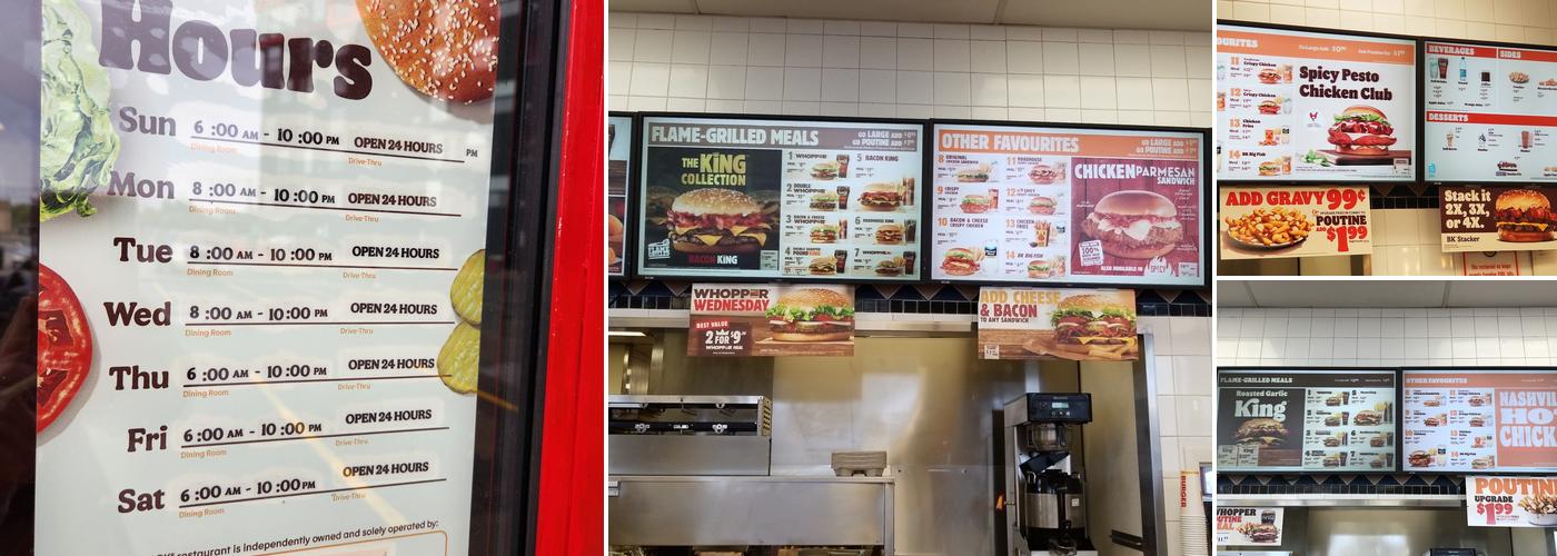 Burger King Menu