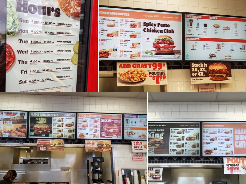 Burger King Menu