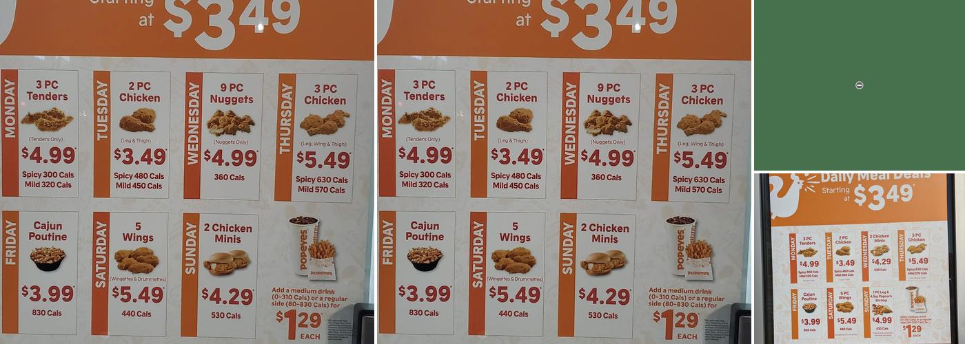 Popeyes Louisiana Kitchen Menu