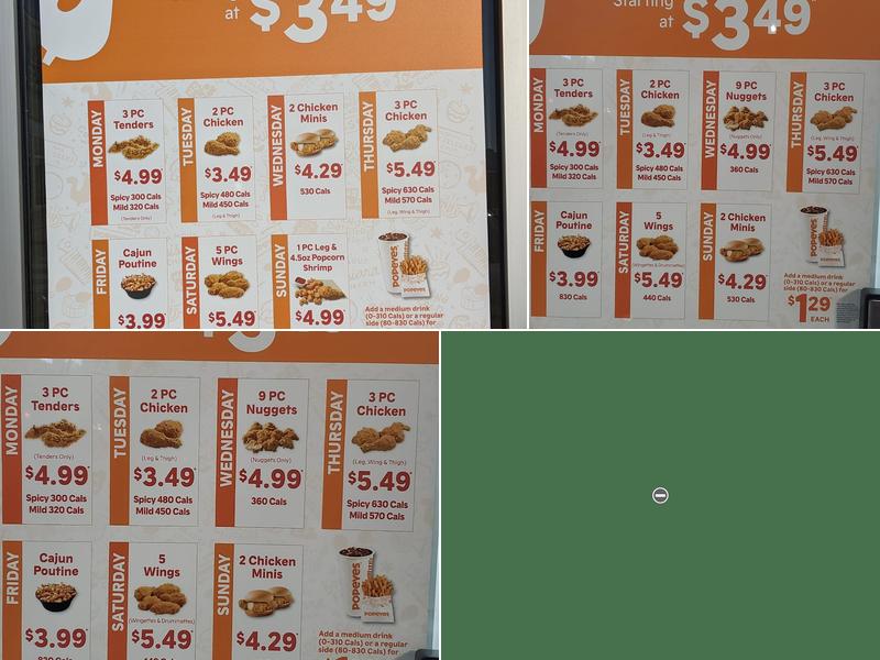 Popeyes Louisiana Kitchen Menu
