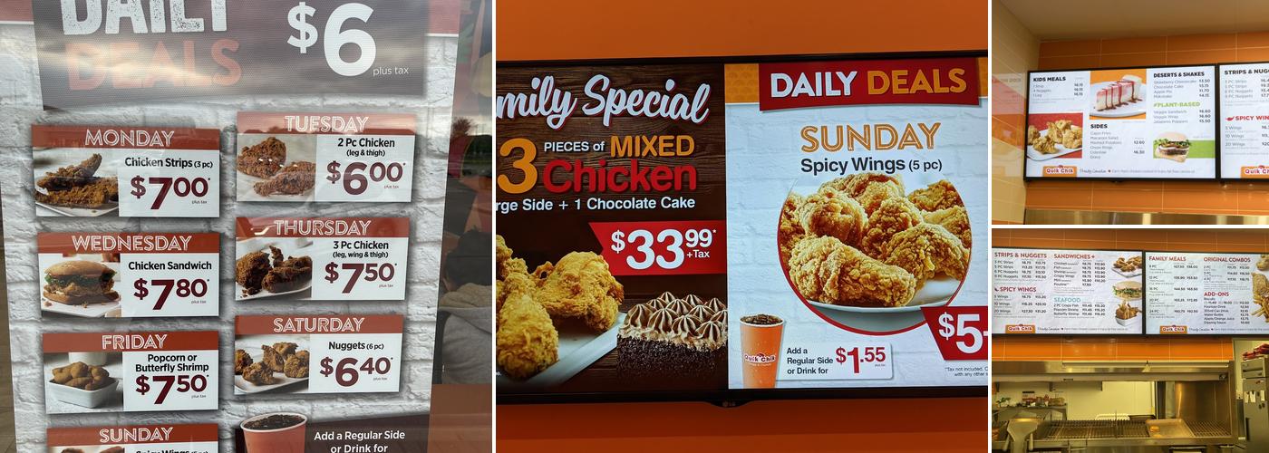 Quik Chik Menu