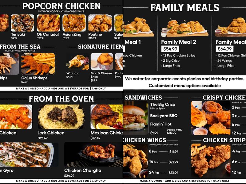 Chicken Squared Menu