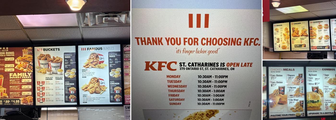 KFC Menu