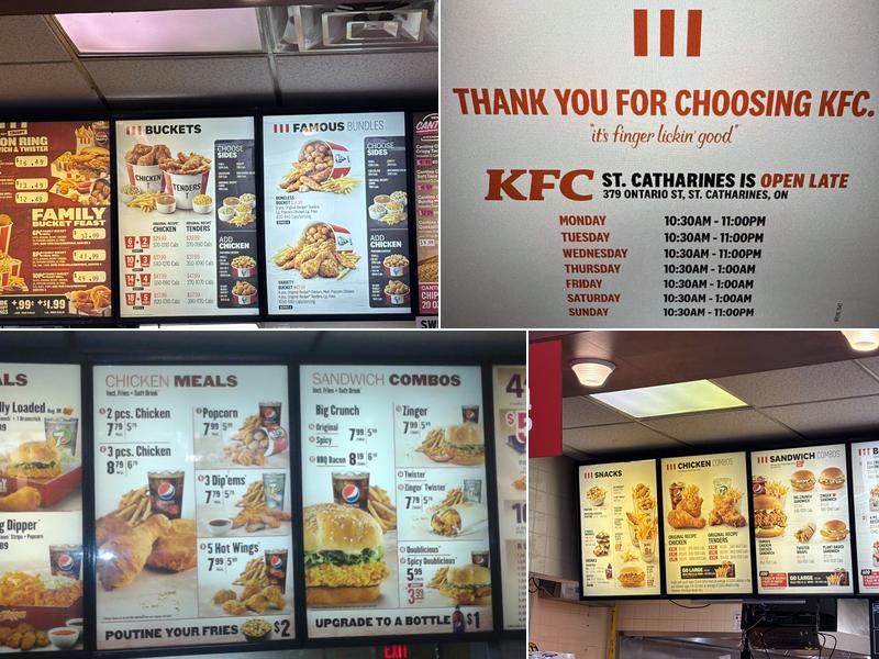 KFC Menu