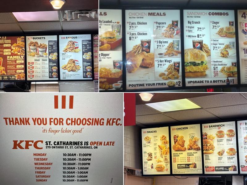 KFC Menu