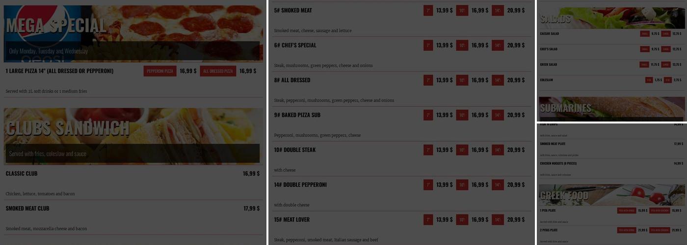 Cantine Chez Richard Menu