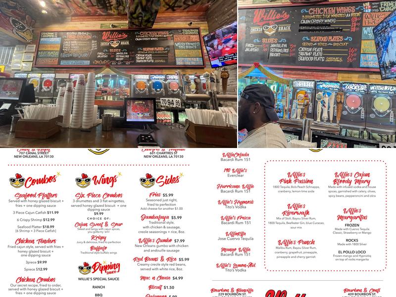 Willie's Chicken Shack Menu