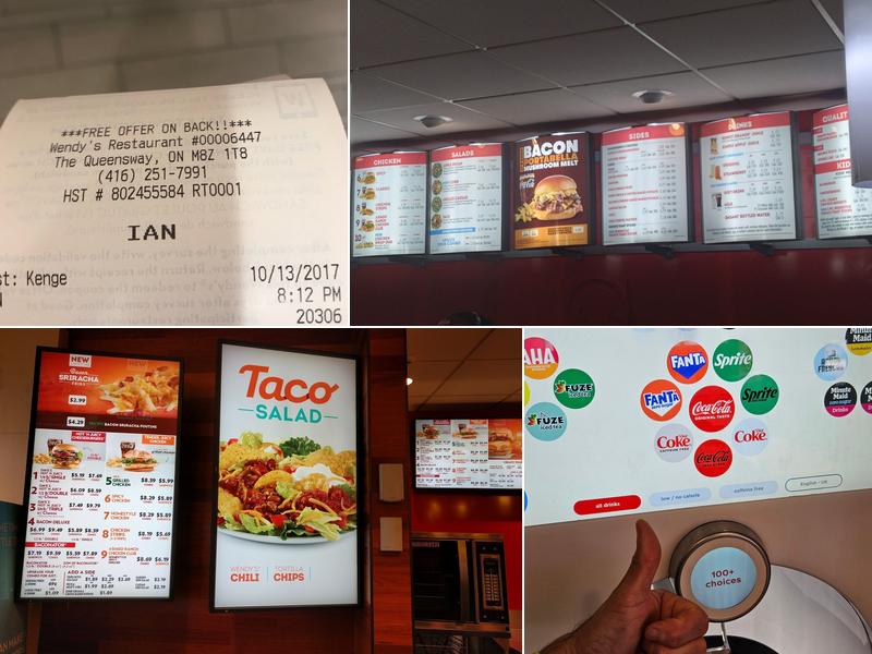 Wendy's Menu