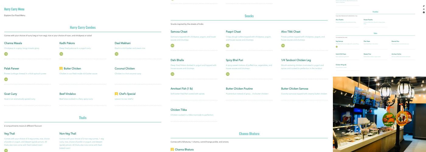 Hurry Curry | Anda Adda Menu