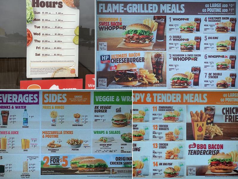 Burger King Menu