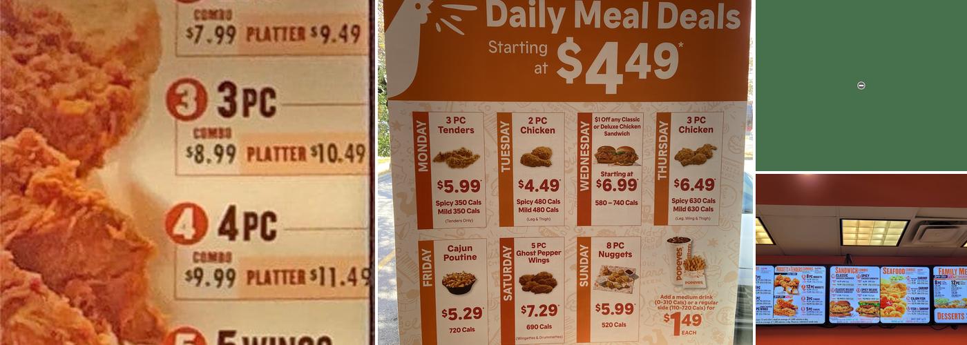 Popeyes Louisiana Kitchen Menu