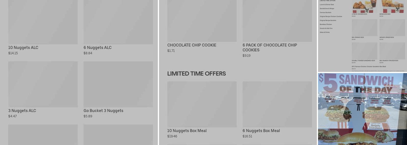 KFC Menu