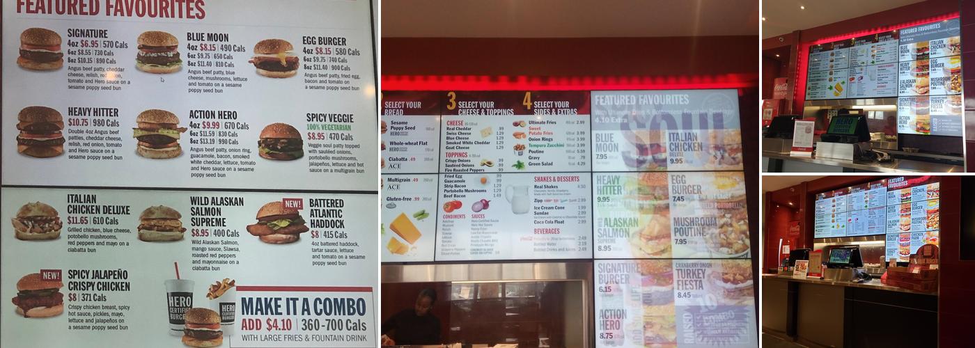 Hero Certified Burgers - Argentia Menu