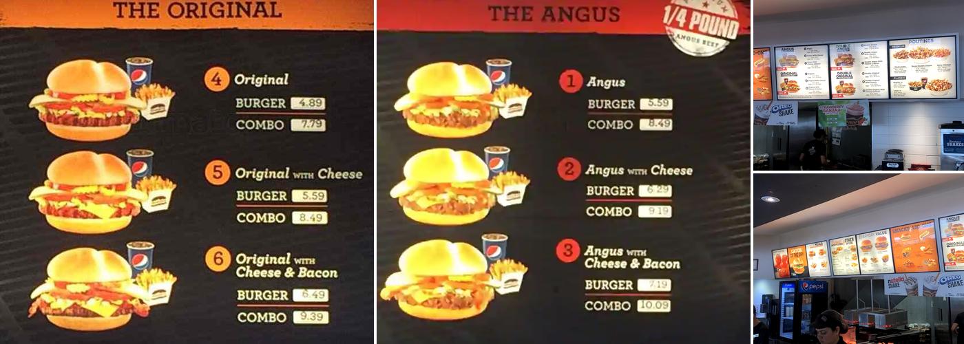 Harvey's Menu