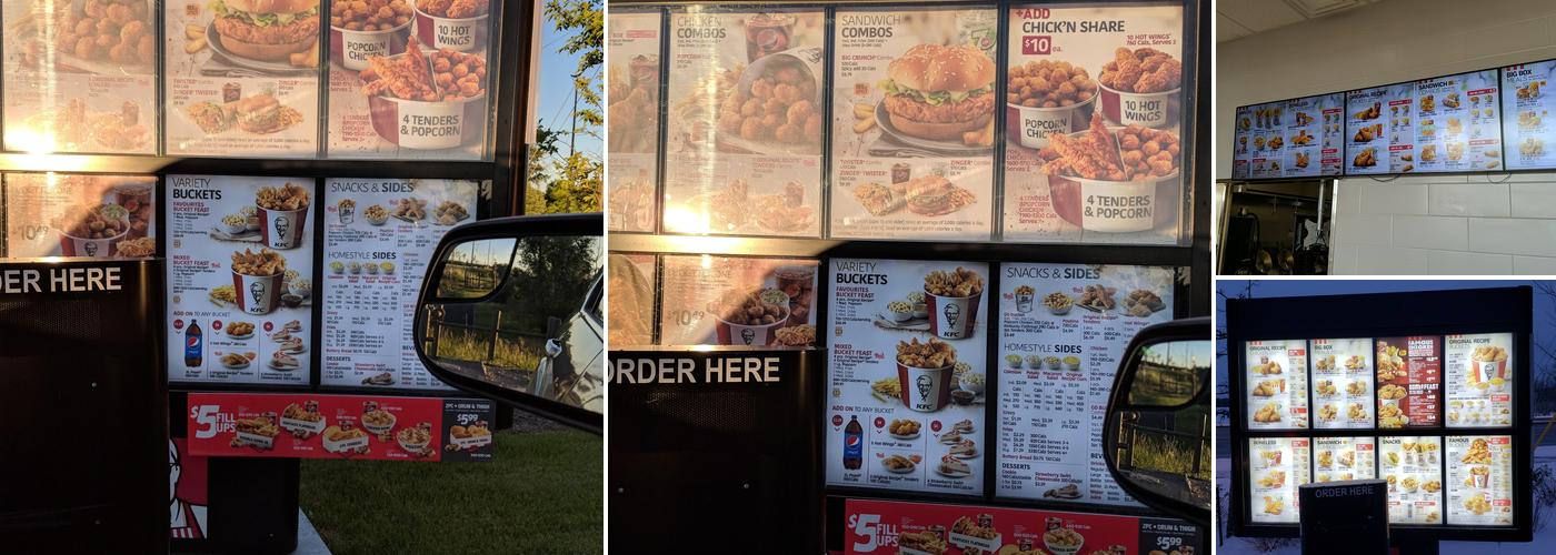 KFC Menu