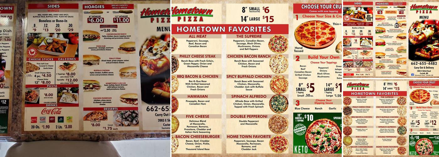 Hometown Pizza Menu