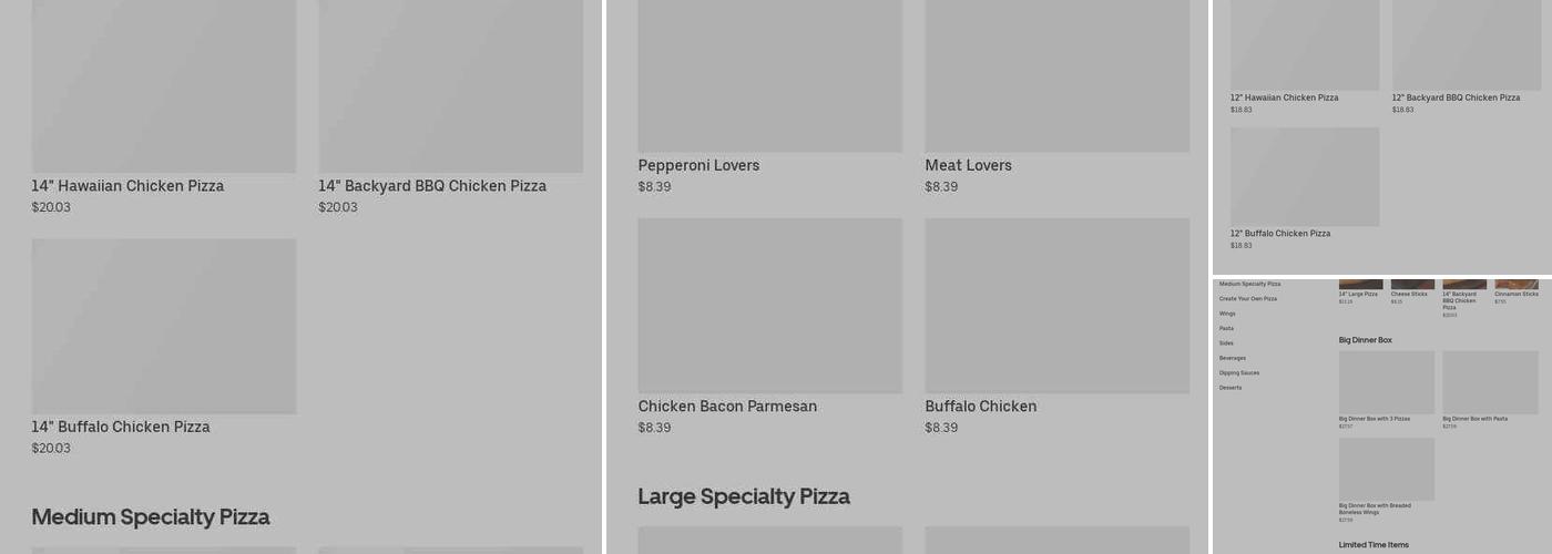 Pizza Hut Menu