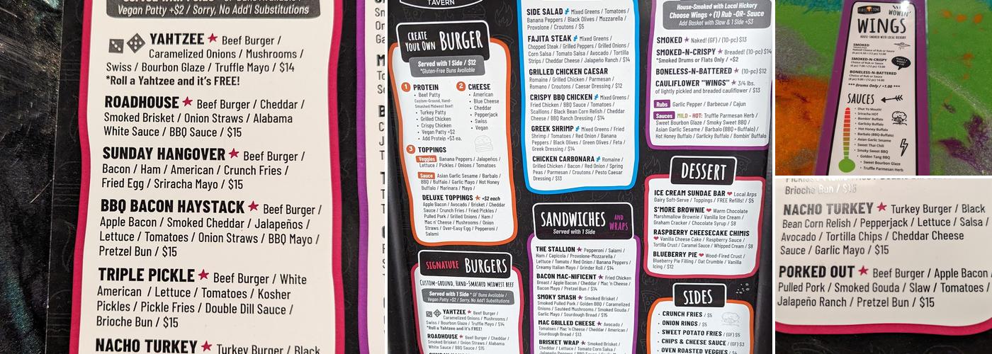 Fired Stone Tavern Menu