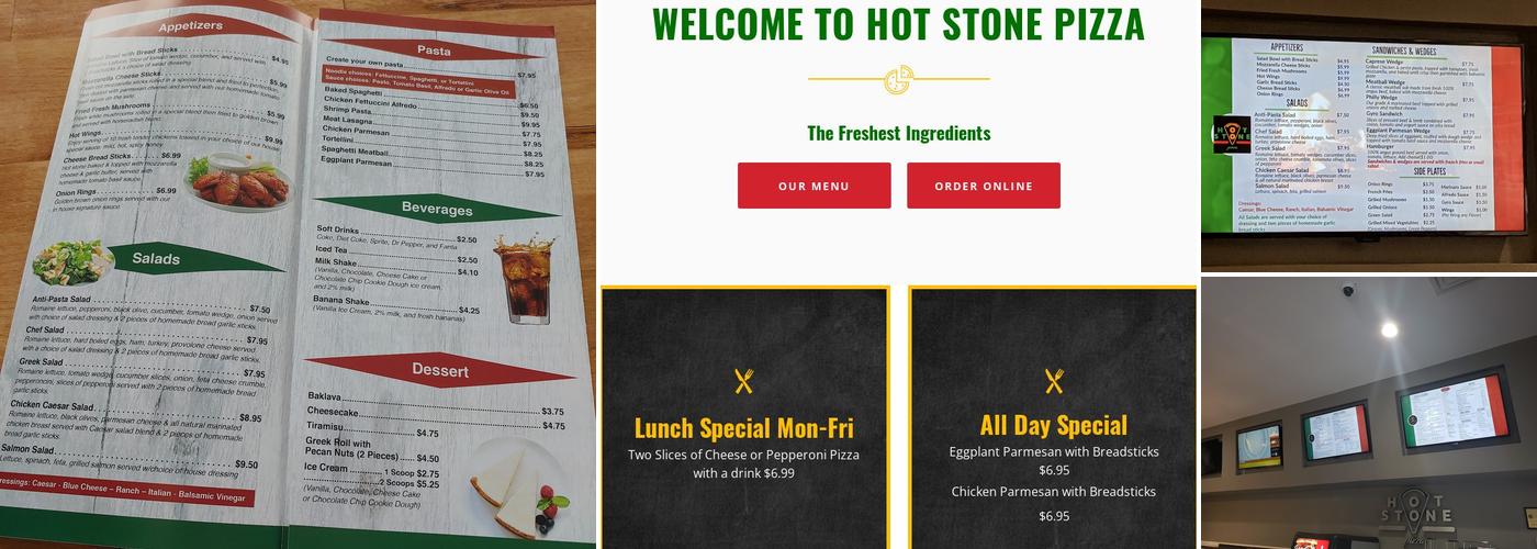 Hot Stone Pizza Menu