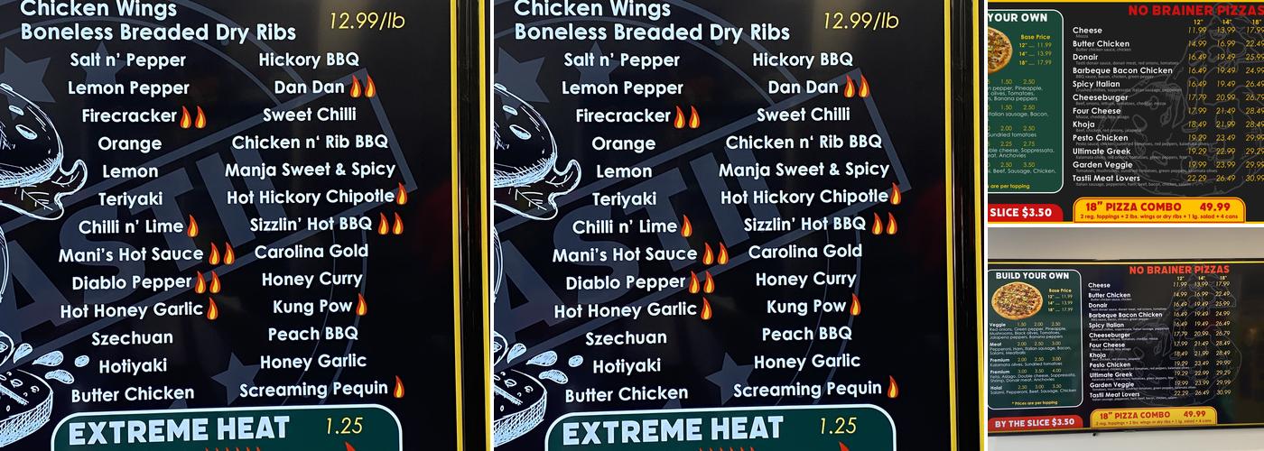 Tastii Donair & Pizza Menu