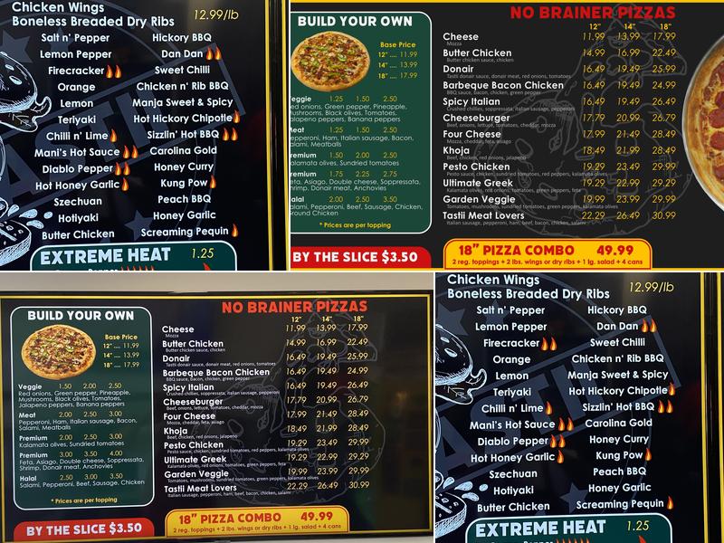 Tastii Donair & Pizza Menu