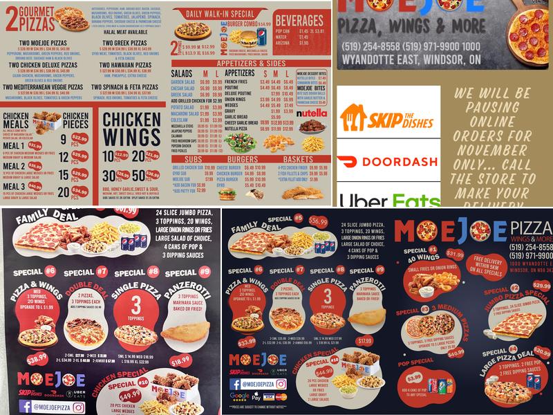 MoeJoe Pizza Menu