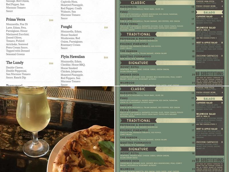 Wildwood Public House Menu