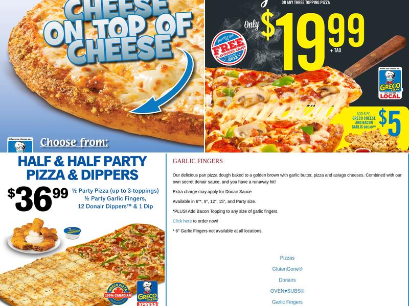 Greco Pizza Xpress Menu