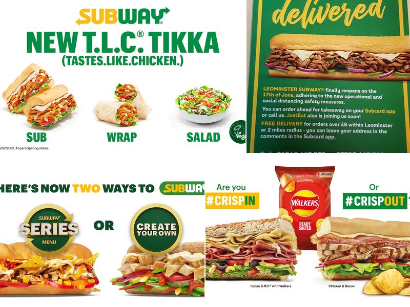 Subway Menu