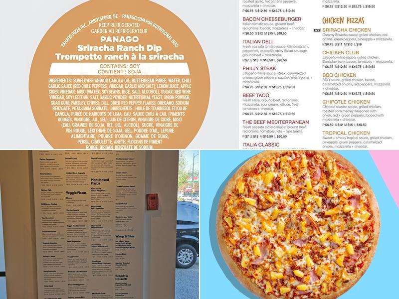 Panago Pizza Menu