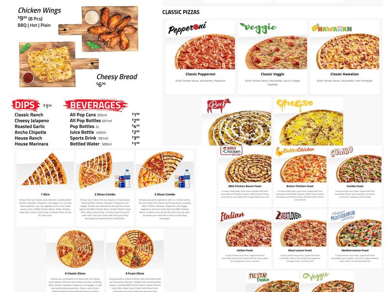 Freshslice Pizza Menu
