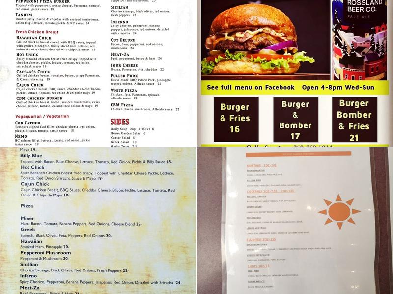 The Rock Cut Pub Menu