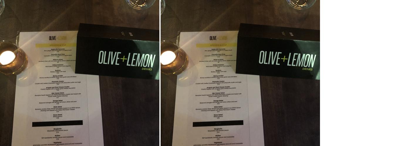 Olive And Lemon Restaurant Menu