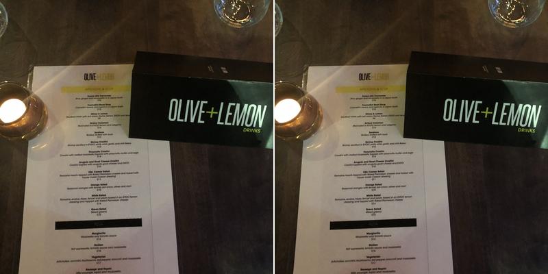 Olive And Lemon Restaurant Menu