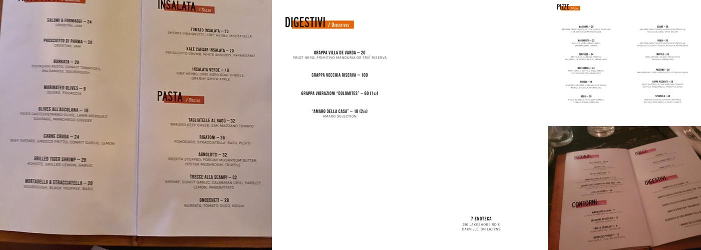 7 Enoteca Menu