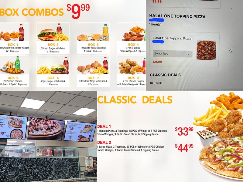 Double Double Pizza & Chicken Menu