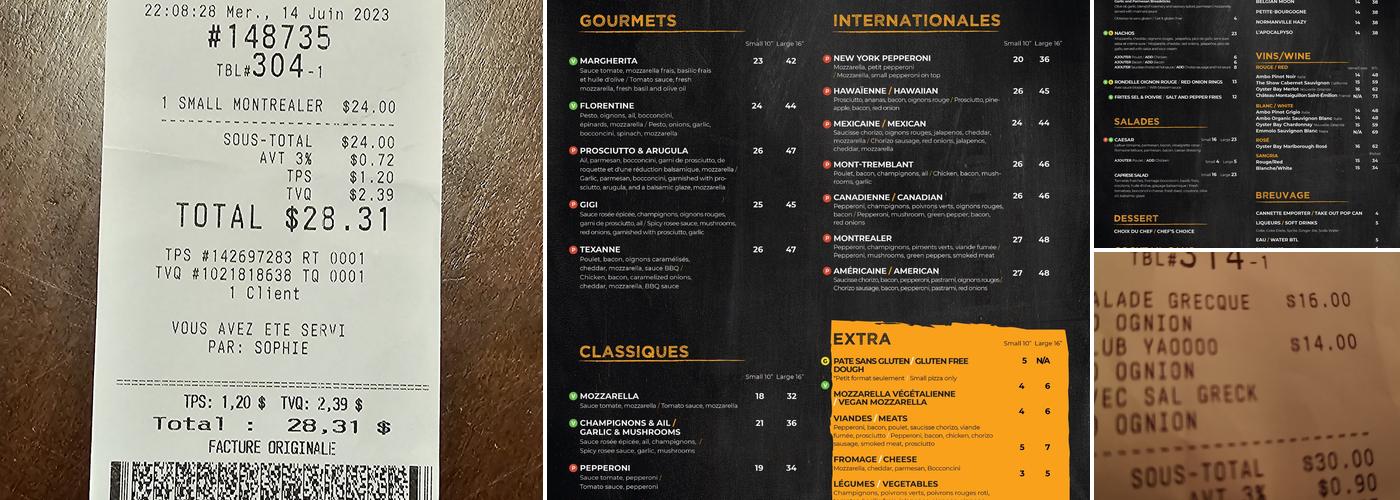 Yaoooo Pizza Pub Menu