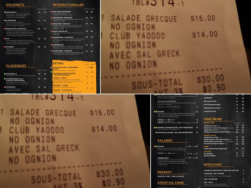 Yaoooo Pizza Pub Menu