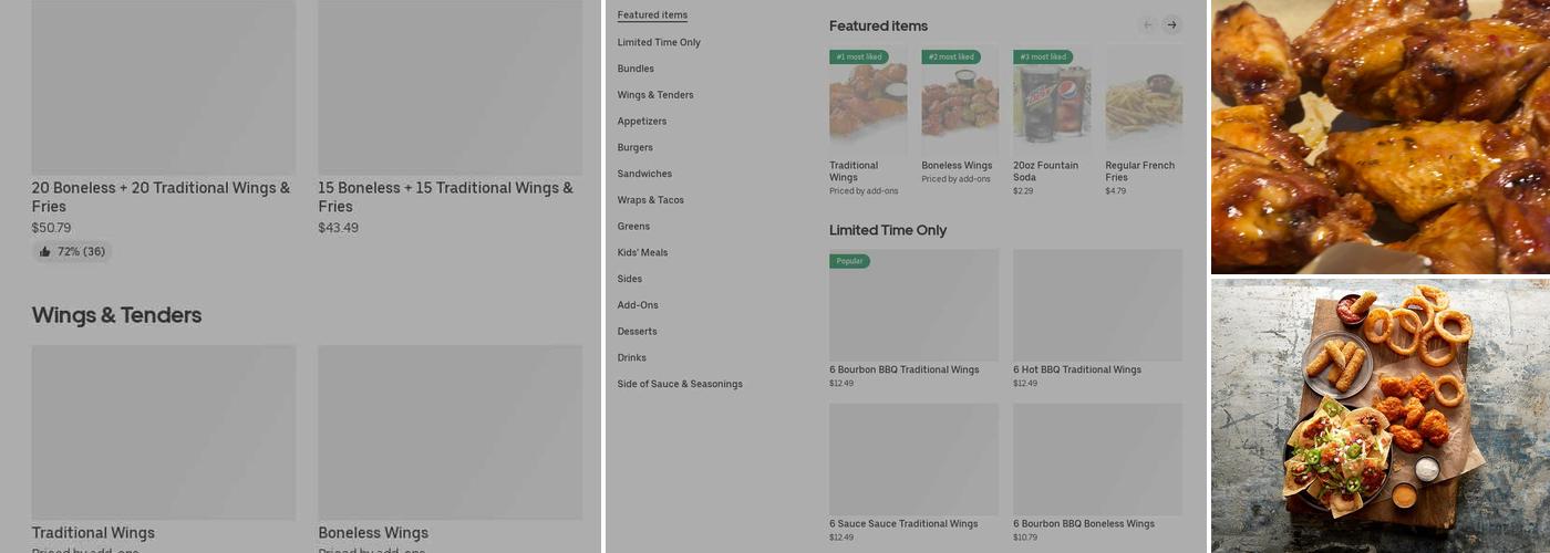 Buffalo Wild Wings Menu