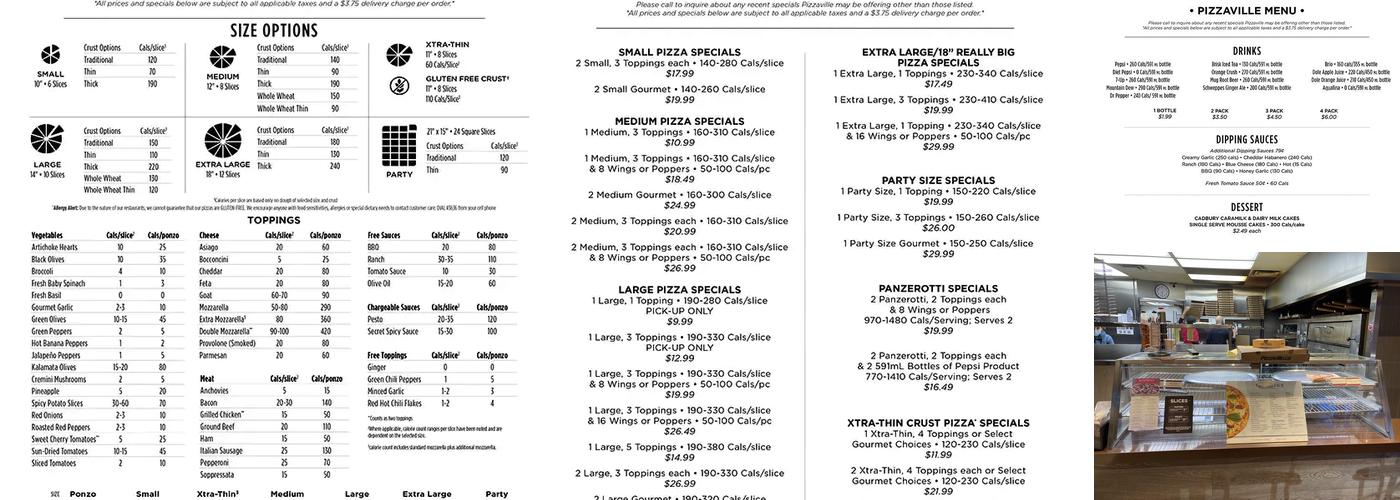 Pizzaville Menu
