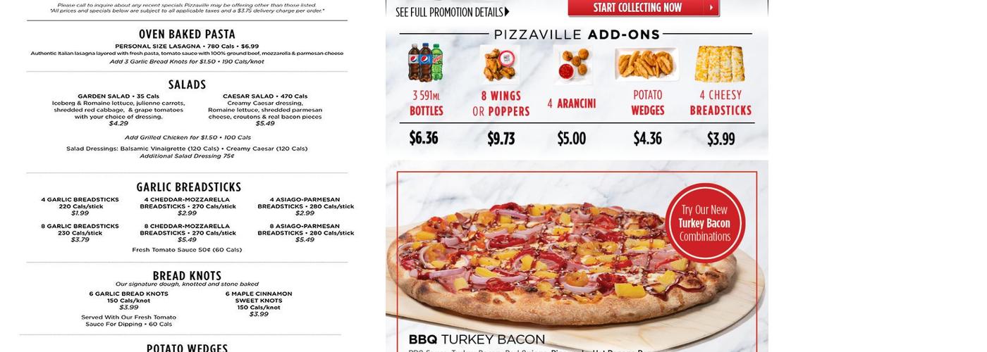 Pizzaville Menu