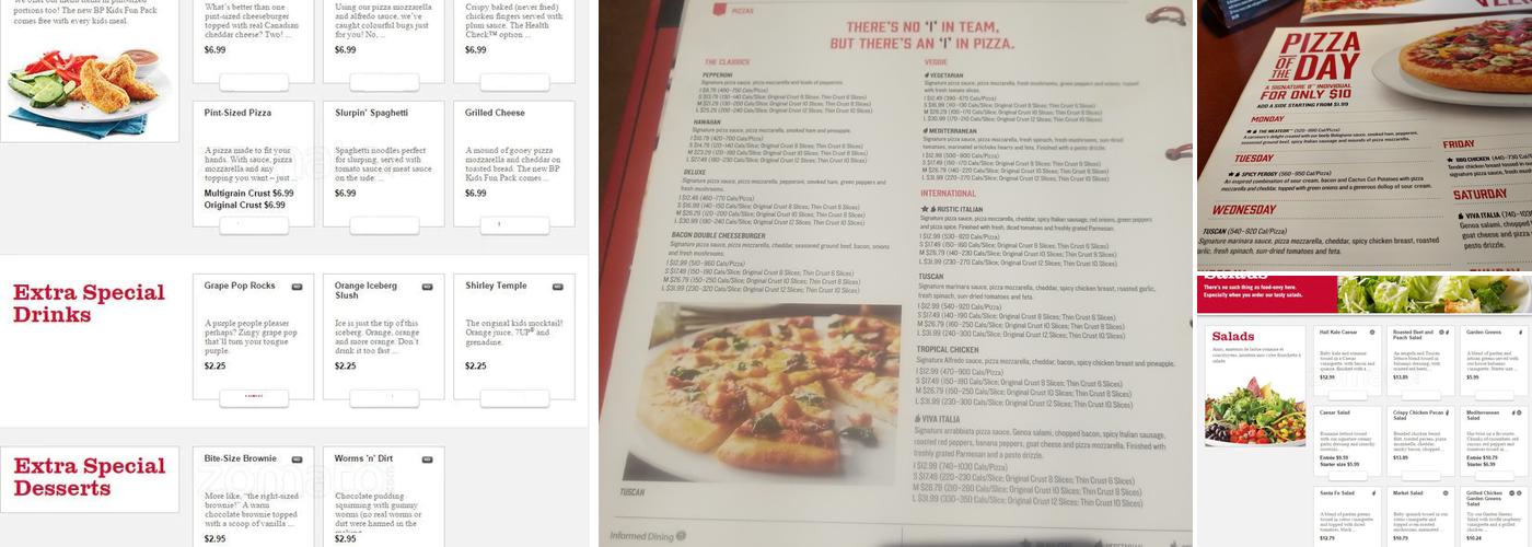 Boston Pizza Menu