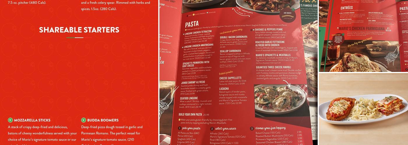 East Side Mario's Menu