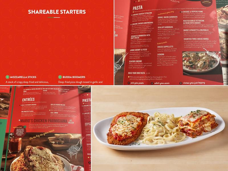 East Side Mario's Menu