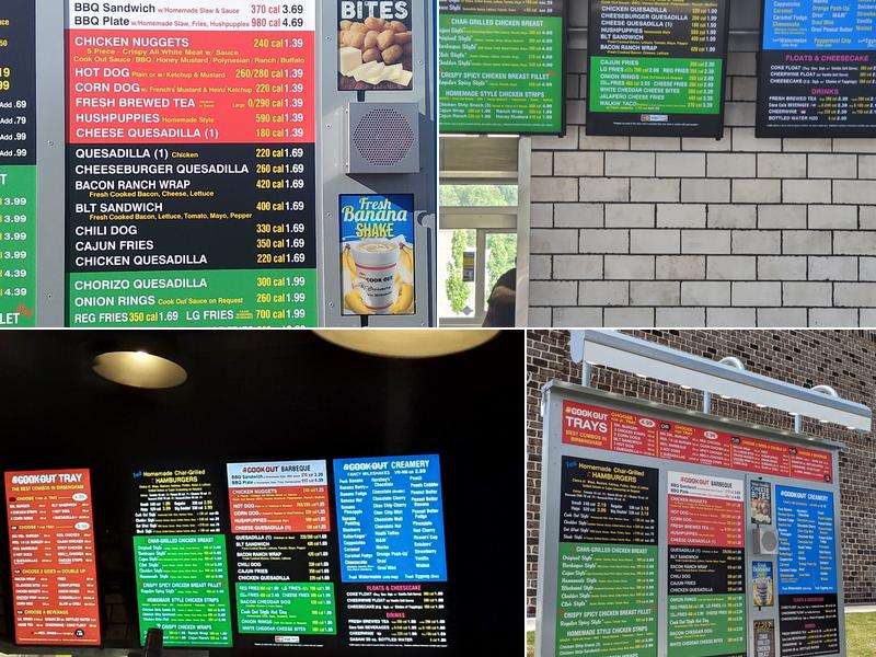 Cook Out Menu