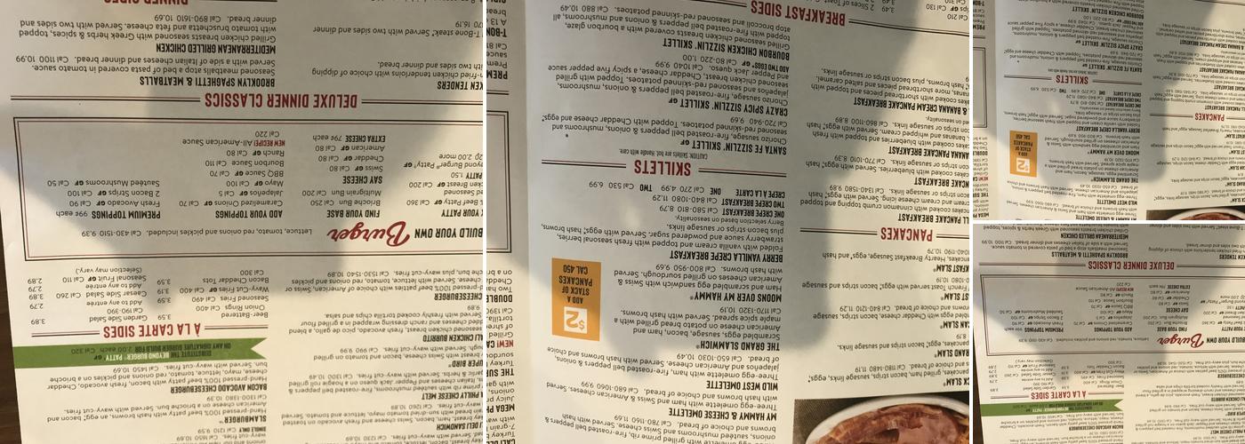 Denny's Menu